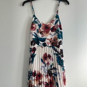 A New Day Women’s Floral Print Sleeveless Pleated Slip Dress